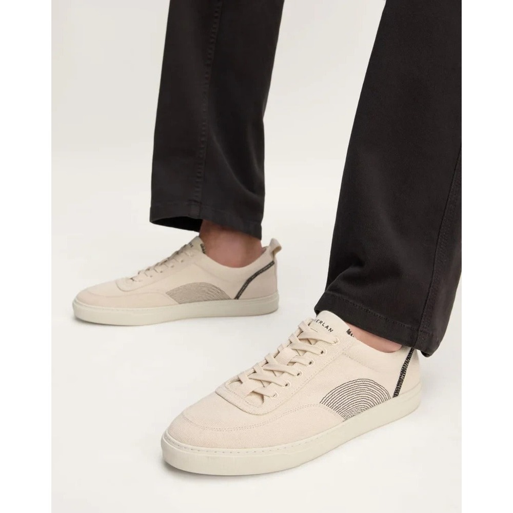 Everlane Tread Bare Canvas Sneakers Womens 9.5 Natural White Minimalist Casual